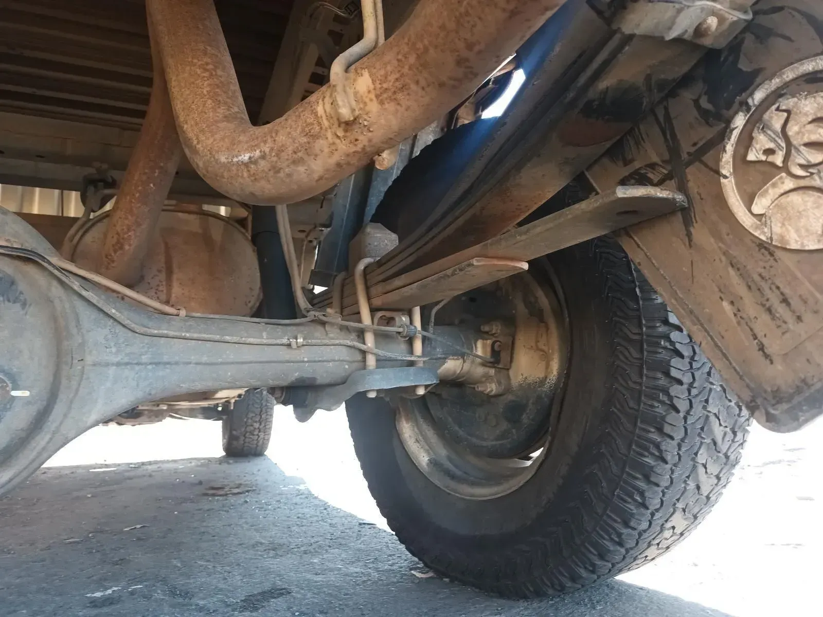 Underside of a Vehicle, Showing the Rear Axle — South West 4WD Wreckers In Brisbane, QLD