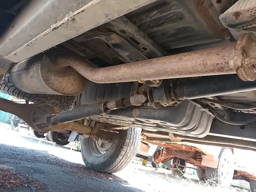 A Close Up of the Underside of a Truck Parked on the Side of the Road — South West 4WD Wreckers In Brisbane, QLD