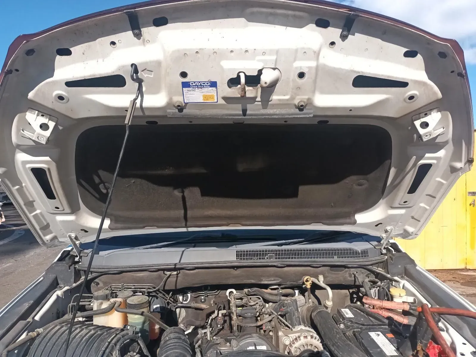 Open Hood of a Silver Truck, Revealing the Engine Compartment — South West 4WD Wreckers In Brisbane, QLD