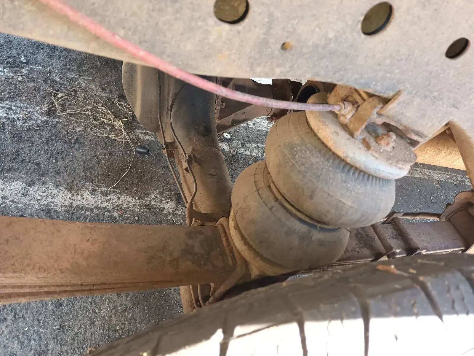 Air Suspension System on a Vehicle With Visible Wear and Tear — South West 4WD Wreckers In Brisbane, QLD
