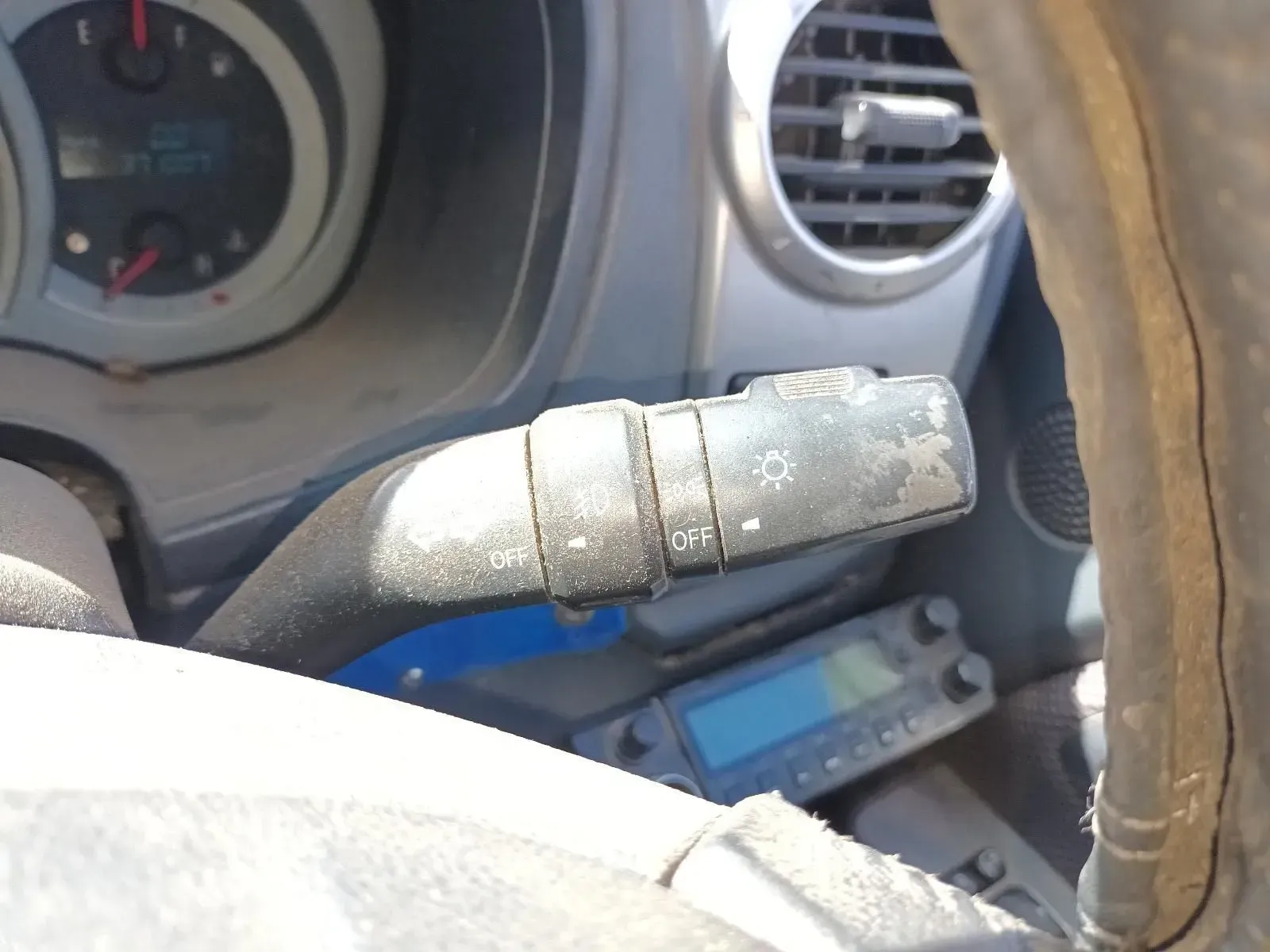 Close-up of a Car's Dashboard, Showing the Turn Signal Lever — South West 4WD Wreckers In Brisbane, QLD