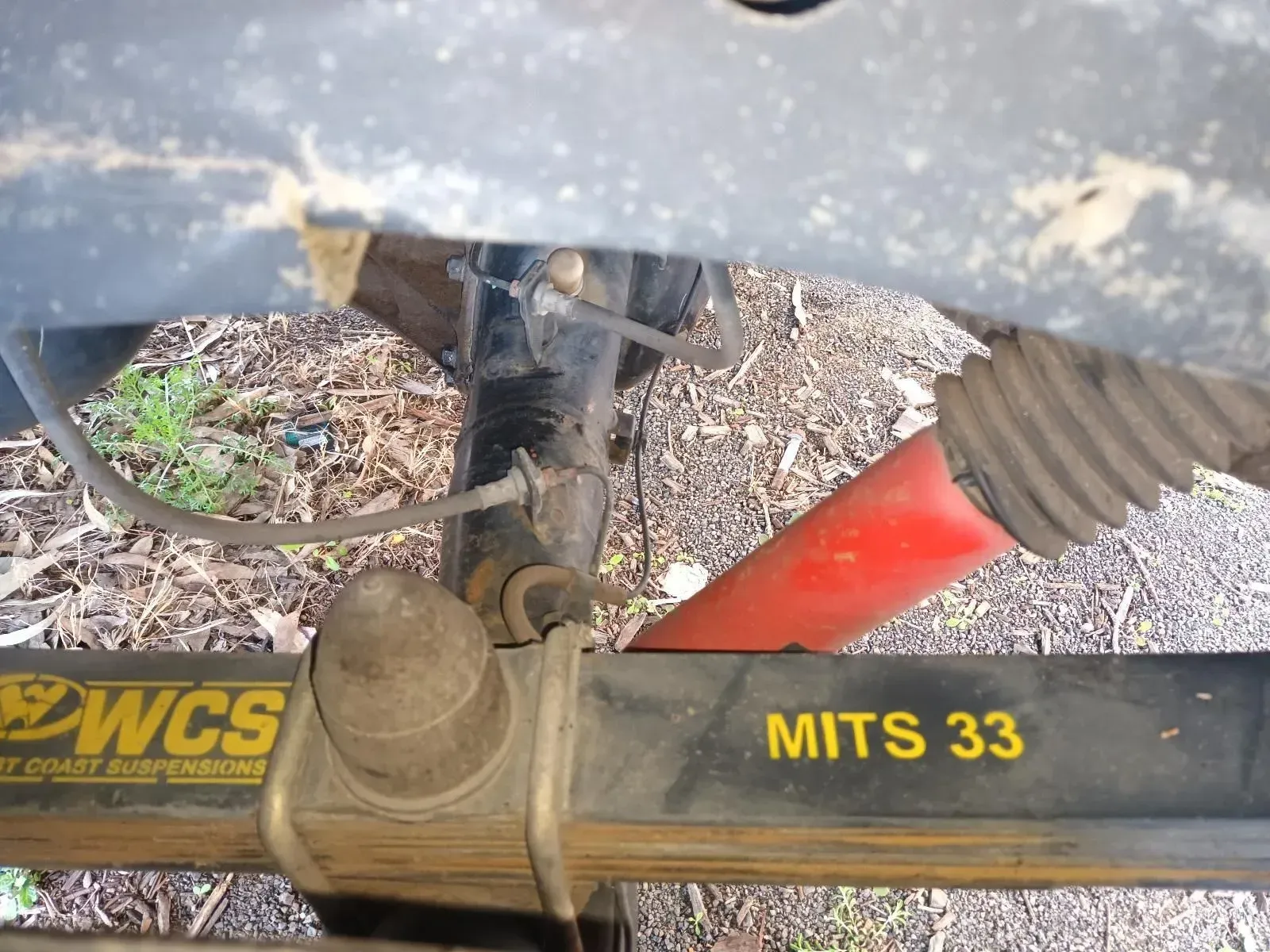 Rear Vehicle Suspension With Shock Absorber and Leaf Spring — South West 4WD Wreckers In Brisbane, QLD