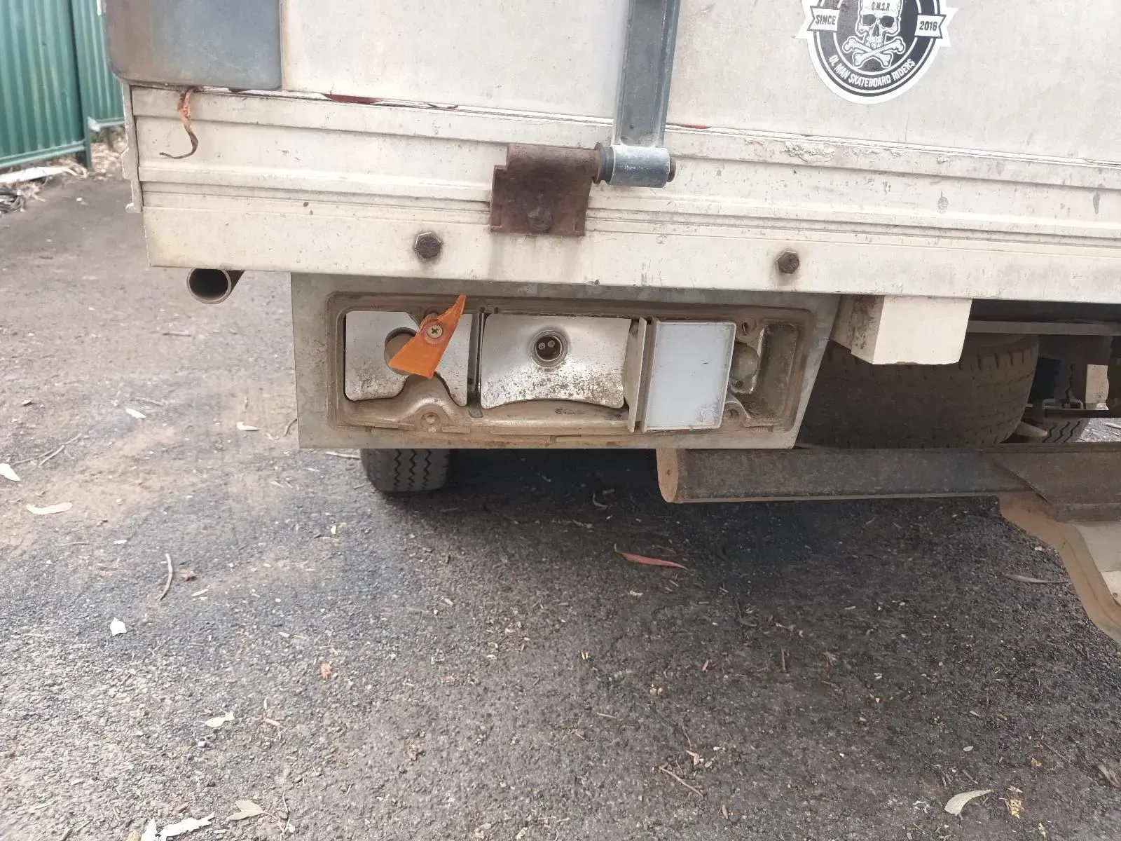 Rear of a Utility Vehicle Bed Showing a Damaged Tow Hitch Receiver — South West 4WD Wreckers In Brisbane, QLD