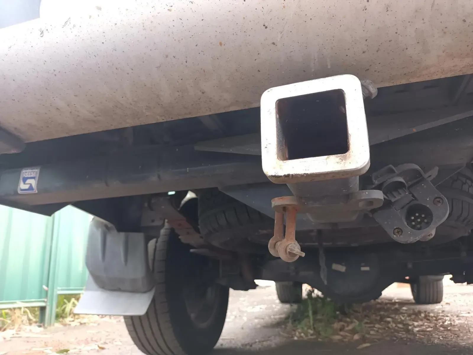 Truck's Rear Showing a Trailer Hitch, Lights Connector, and Exhaust Pipe — South West 4WD Wreckers In Brisbane, QLD