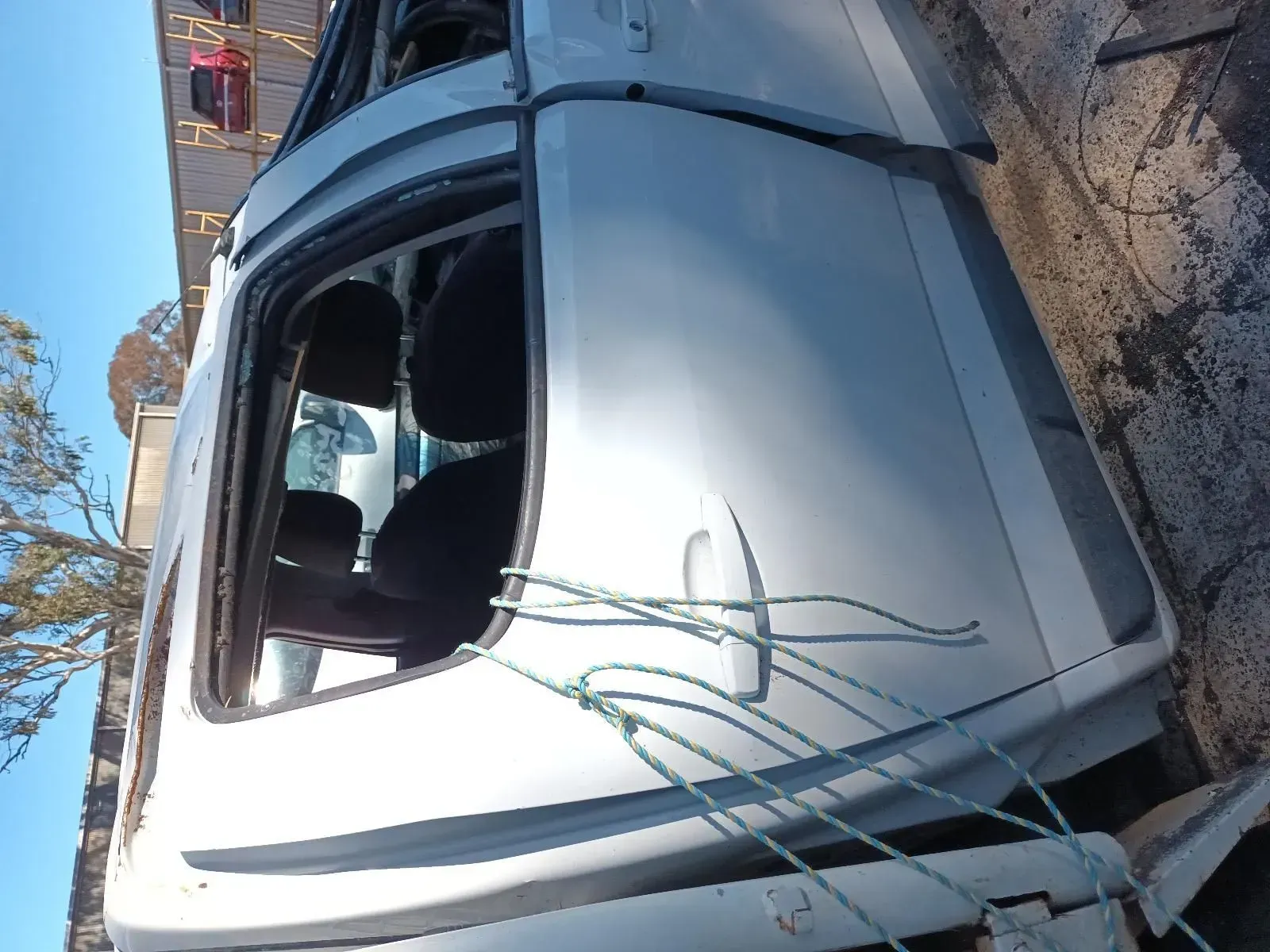 Silver Car Body With Missing Doors and Windows — South West 4WD Wreckers In Brisbane, QLD