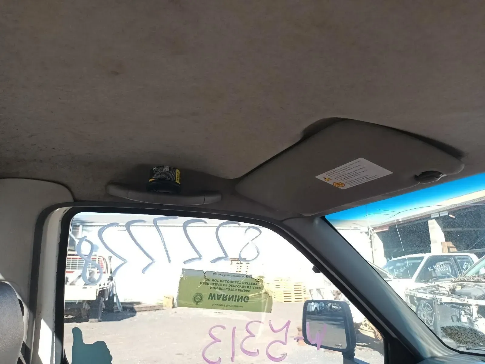 Interior View of a Car's Roof, Visors, and Windshield — South West 4WD Wreckers In Brisbane, QLD