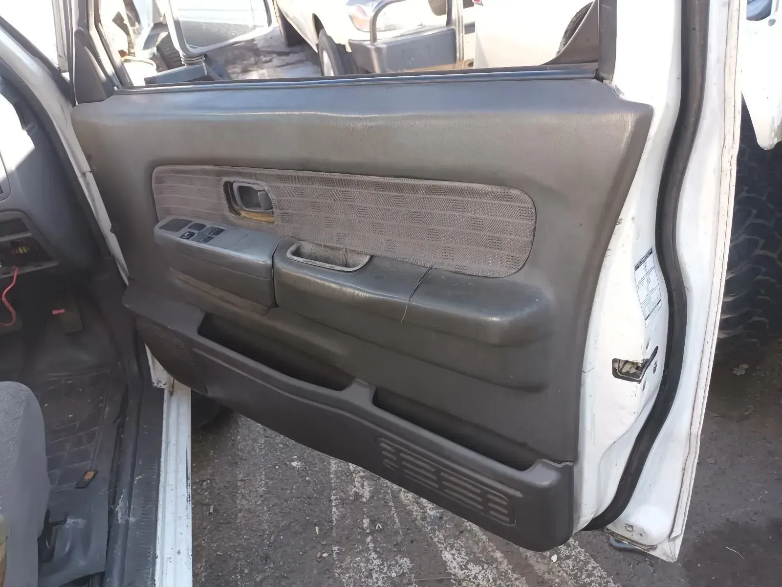 Car Door Panel With Gray Fabric, Power Window Controls — South West 4WD Wreckers In Brisbane, QLD