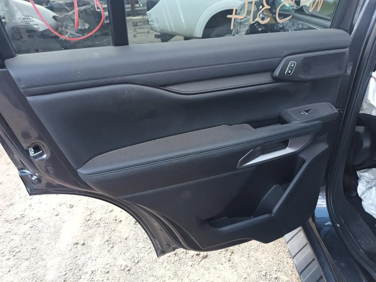 Black Car Door Interior With Stitched Leather Panel and Handle — South West 4WD Wreckers In Brisbane, QLD