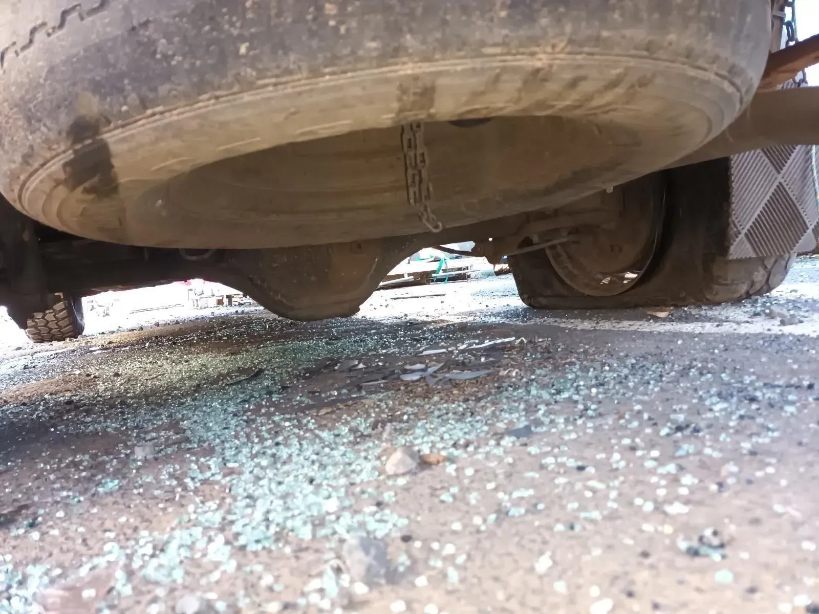 Underside of a Vehicle With a Spare Tyre, Showing Axle — South West 4WD Wreckers In Brisbane, QLD