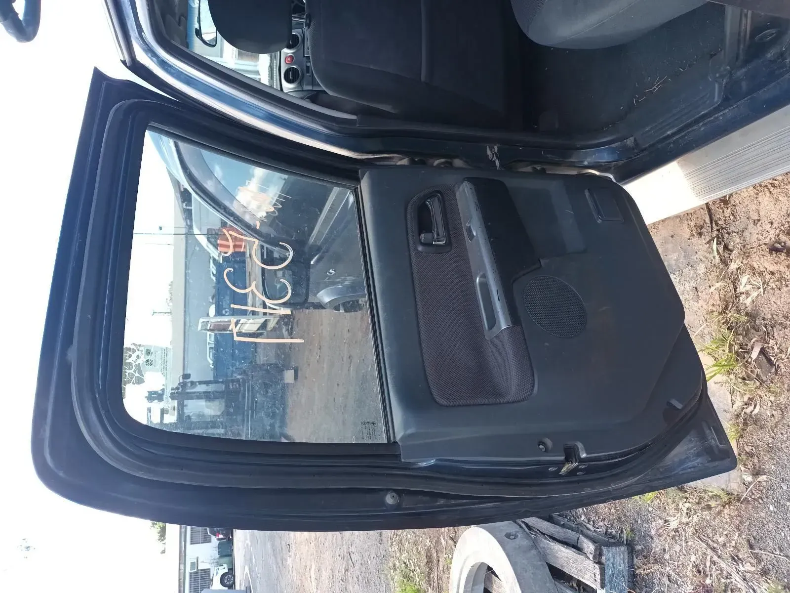 Black Car Door, Open, Showing Interior With Window, and Door Panel — South West 4WD Wreckers In Brisbane, QLD