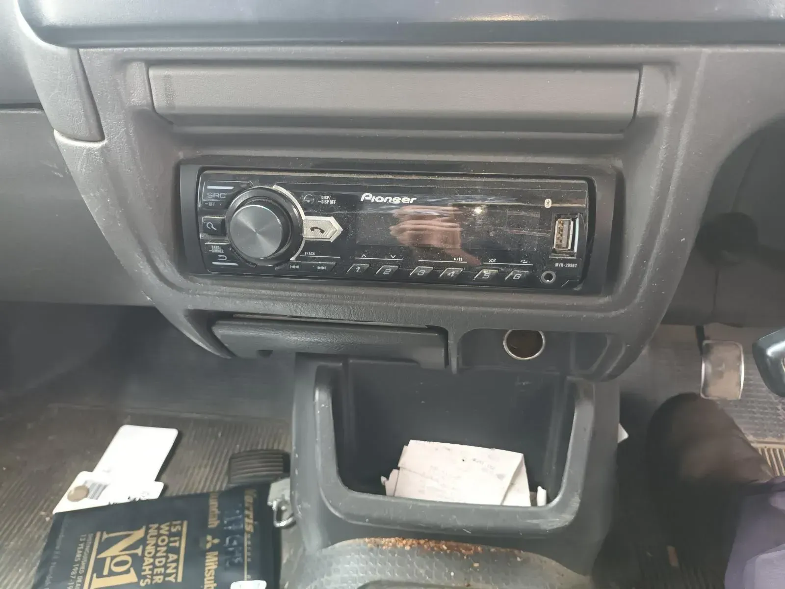 Car Dashboard With Pioneer Radio, Lower Console With Storage and Cigarette Lighter — South West 4WD Wreckers In Brisbane, QLD