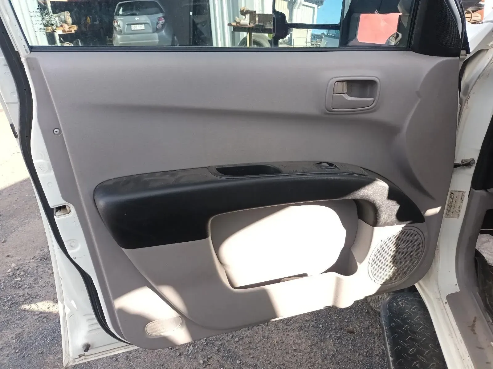 Beige Car Door Panel With Black Armrest, Handle, and Window Controls — South West 4WD Wreckers In Brisbane, QLD