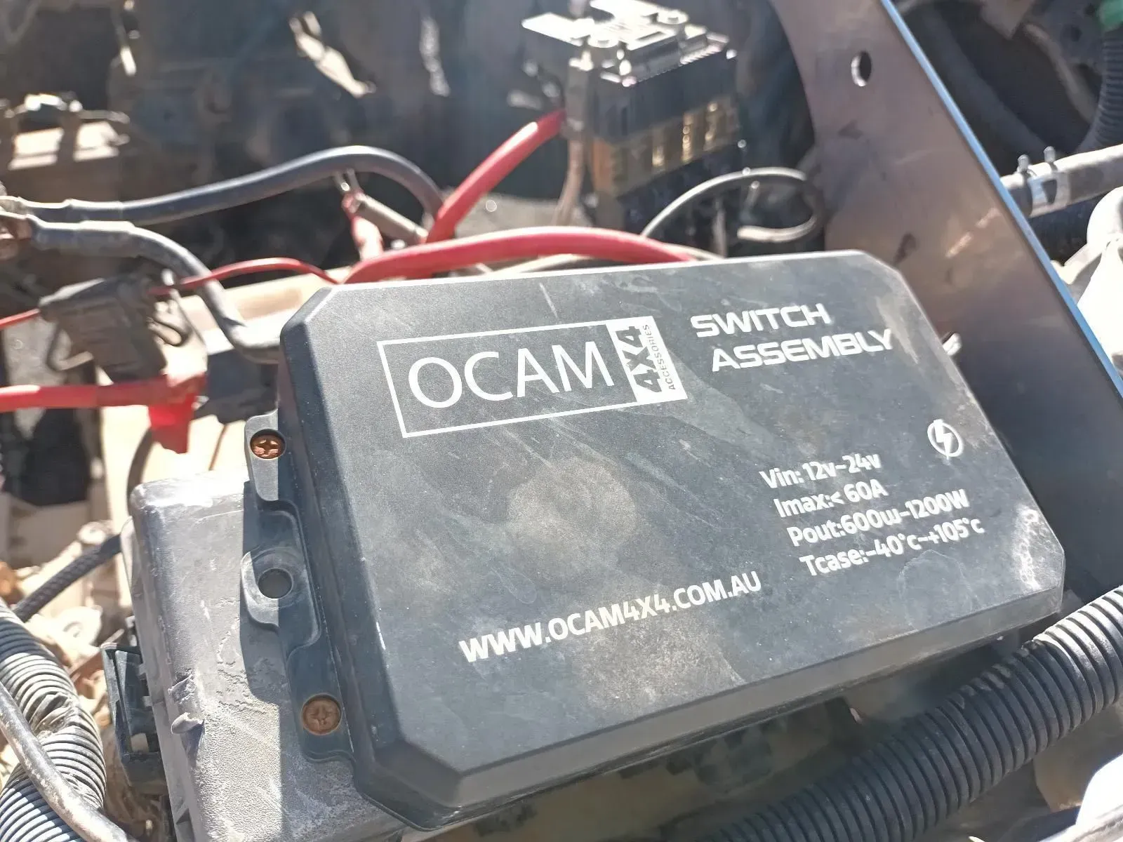 Ocam Switch Assembly in an Engine Bay With Wiring — South West 4WD Wreckers In Brisbane, QLD