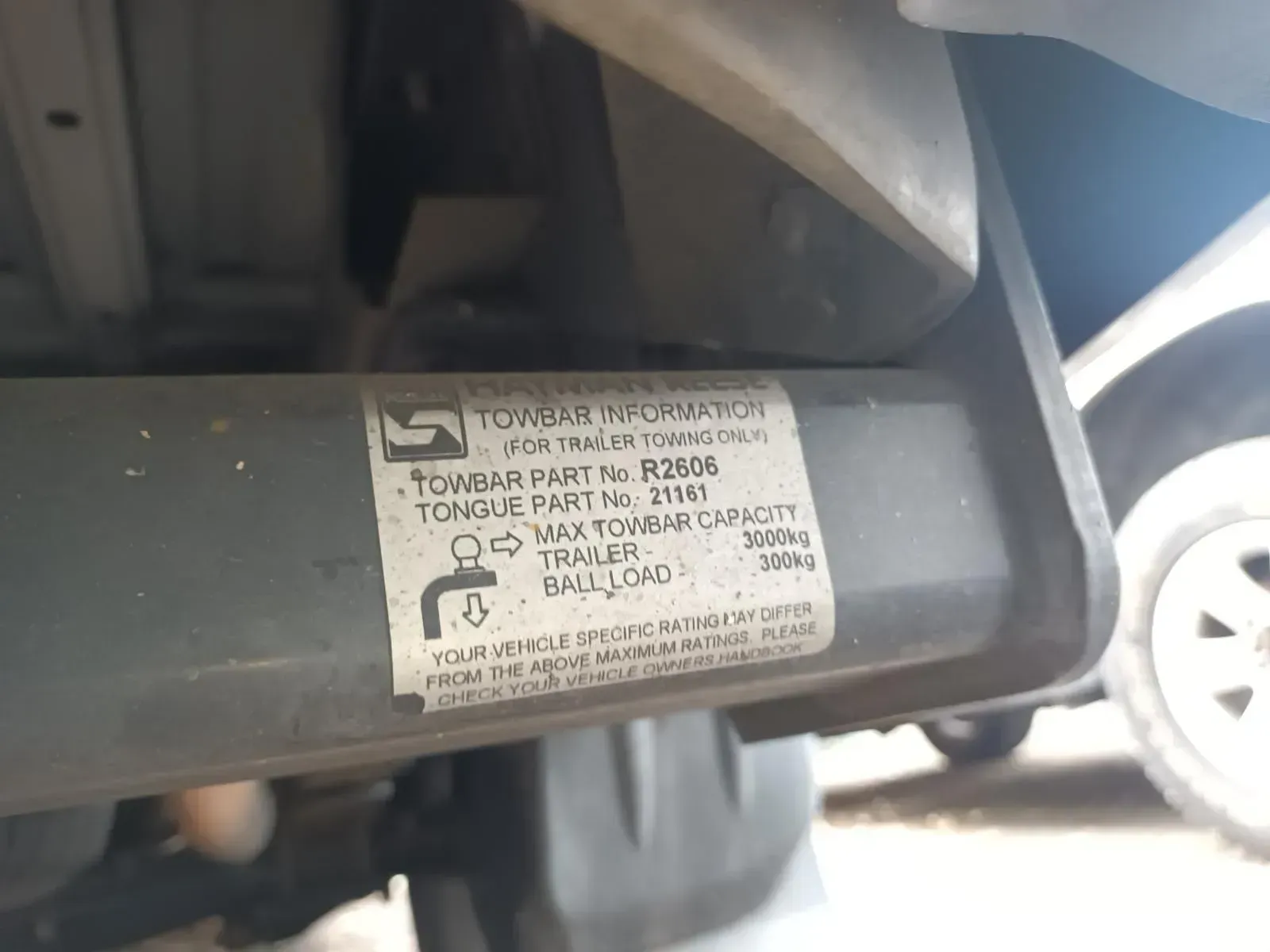 Label on a Trailer Hitch — South West 4WD Wreckers In Brisbane, QLD