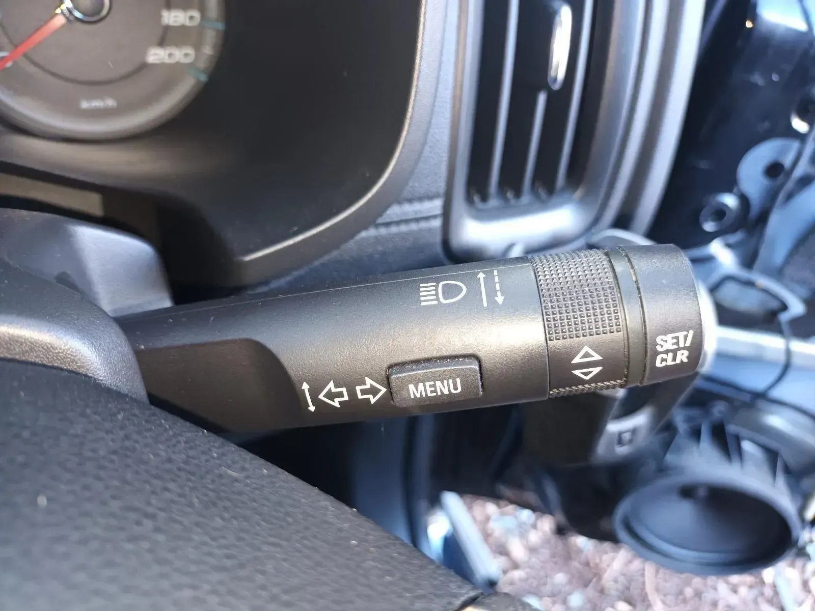 Close-up of a Black Car's Turn Signal and Light Control Lever — South West 4WD Wreckers In Brisbane, QLD
