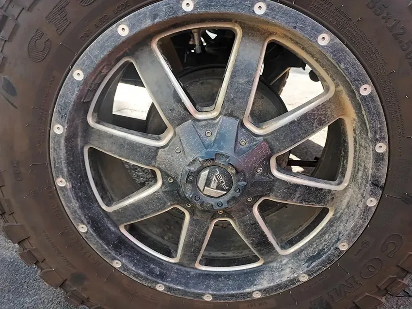 A Close Up of a Tire and Wheel on a Truck — South West 4WD Wreckers In Brisbane, QLD
