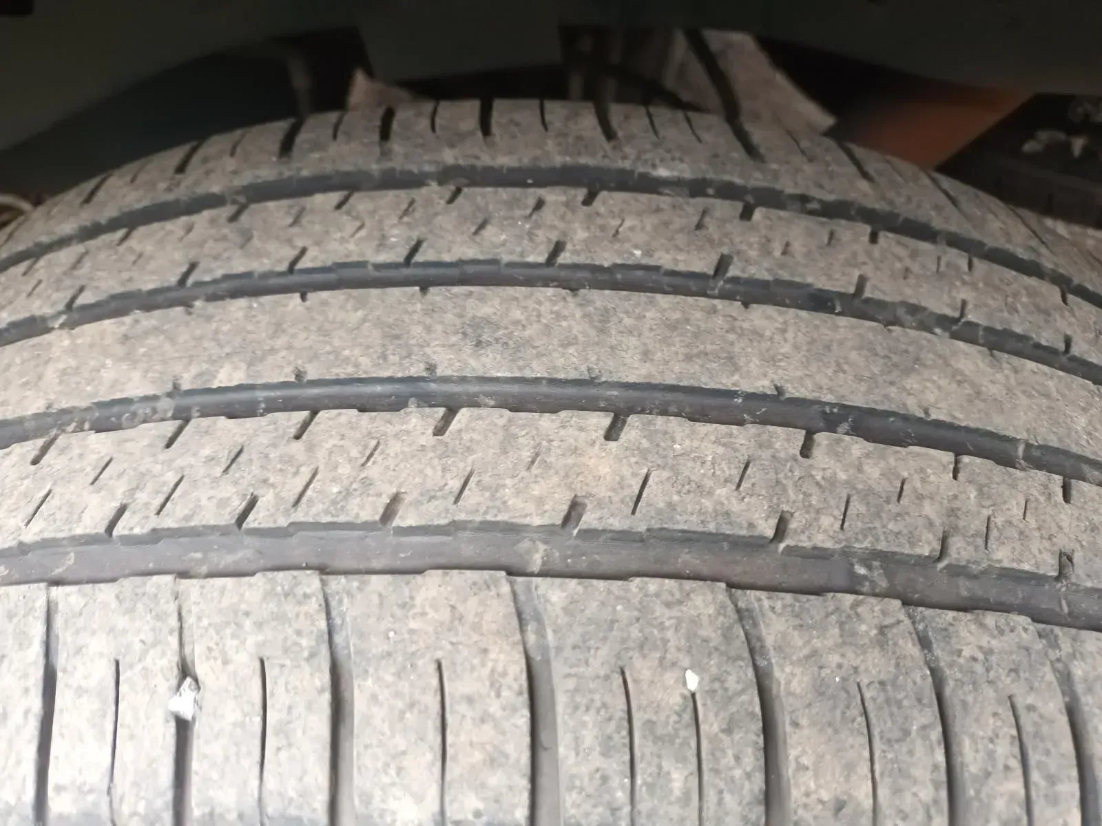 Close-up of a Worn Car Tyre With Visible Tread Lines, Showcasing Wear and Tear — South West 4WD Wreckers In Brisbane, QLD