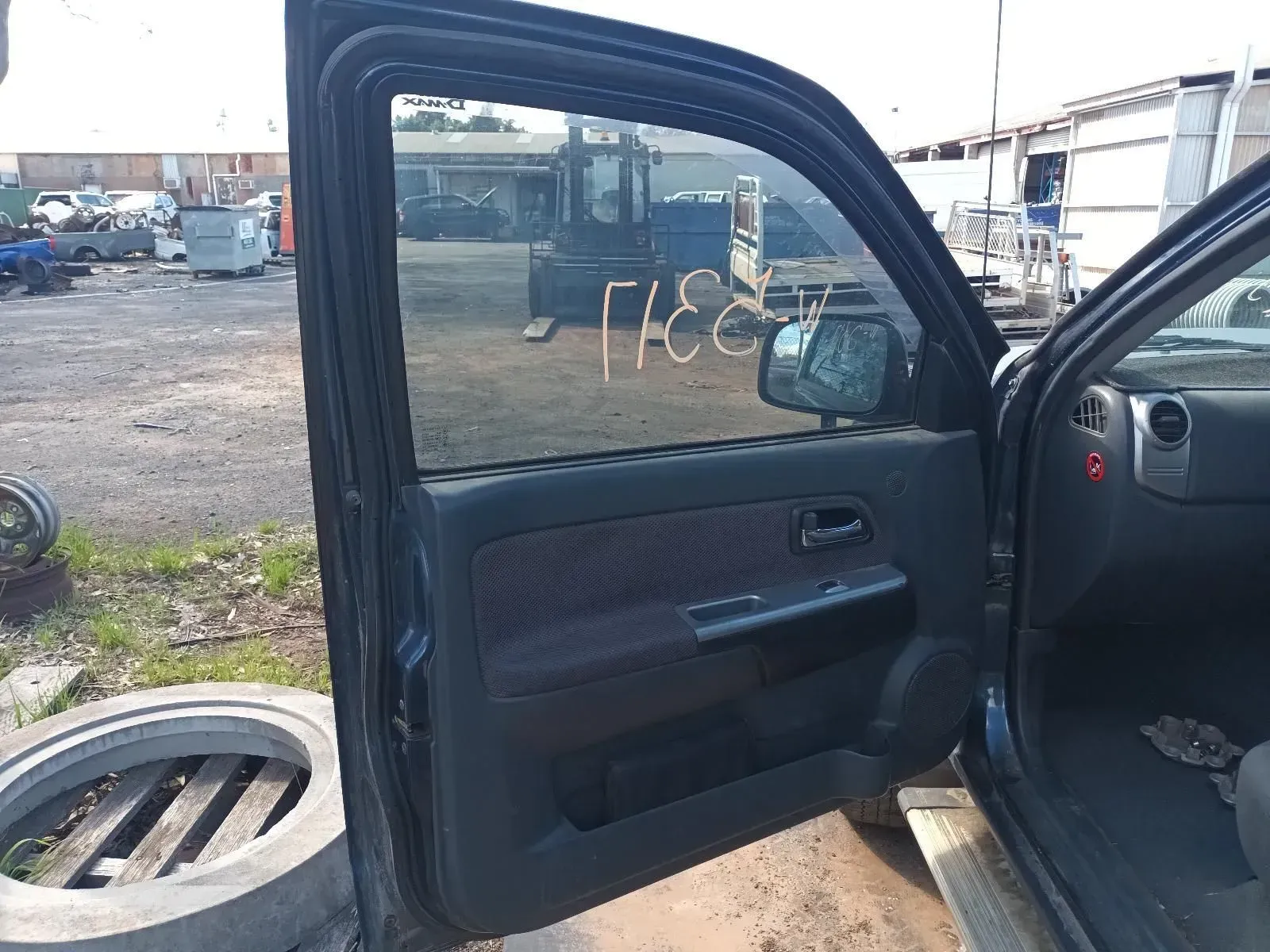 Car Door, Interior View, Black, Partially Open, and Showing Window — South West 4WD Wreckers In Brisbane, QLD