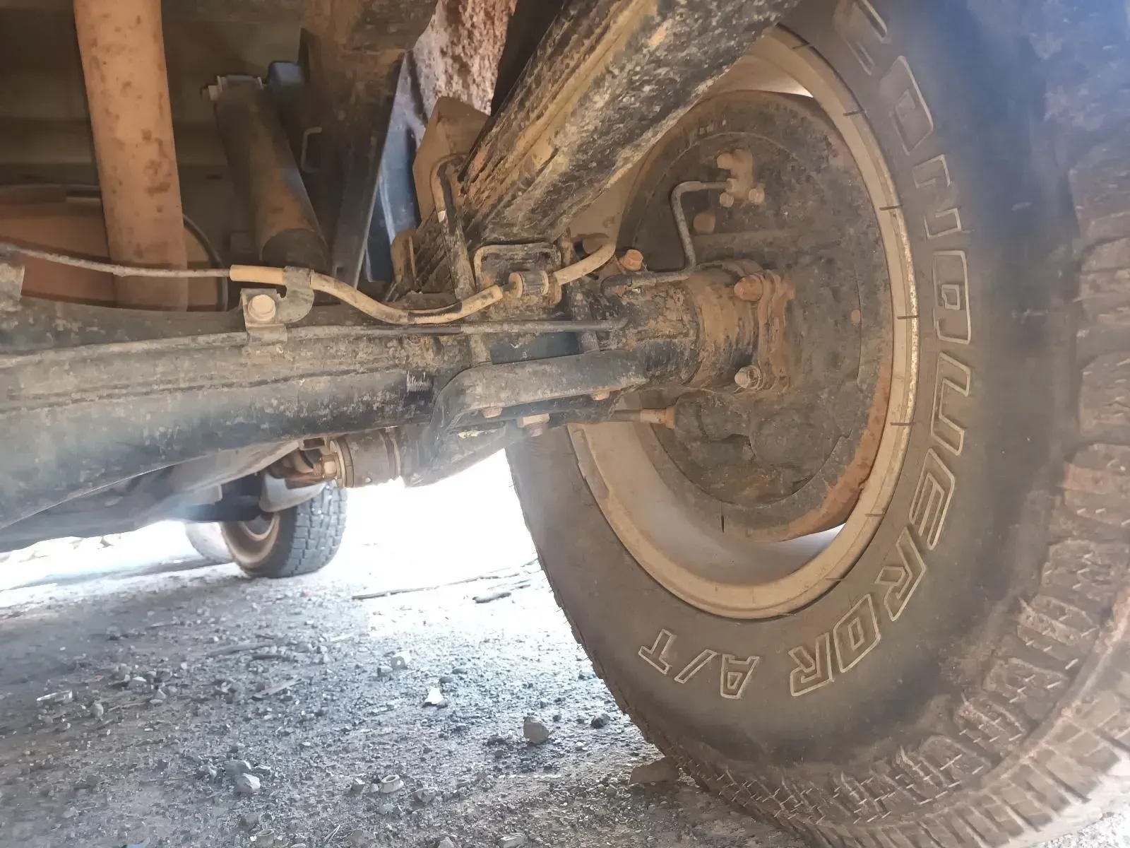 Underside of a Vehicle's Rear Axle, Wheel, and Suspension — South West 4WD Wreckers In Brisbane, QLD