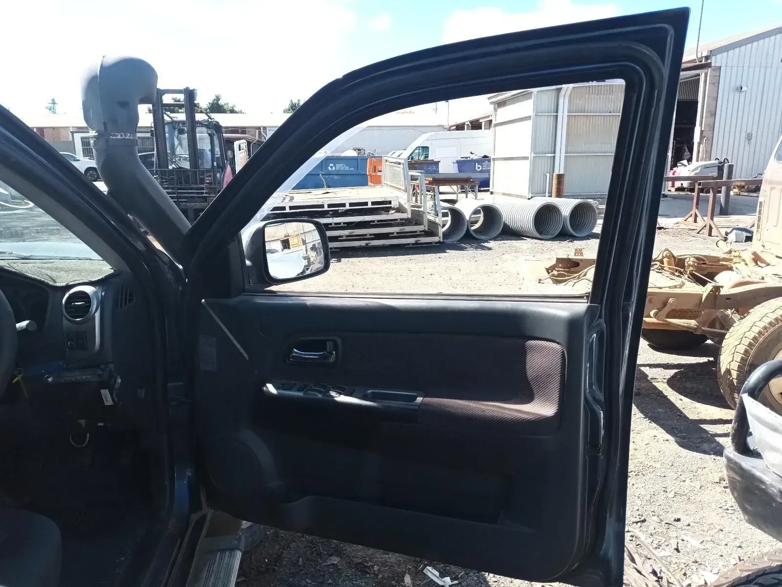 Black Car Door Open, Snorkel, Exterior Mirror Visible — South West 4WD Wreckers In Brisbane, QLD