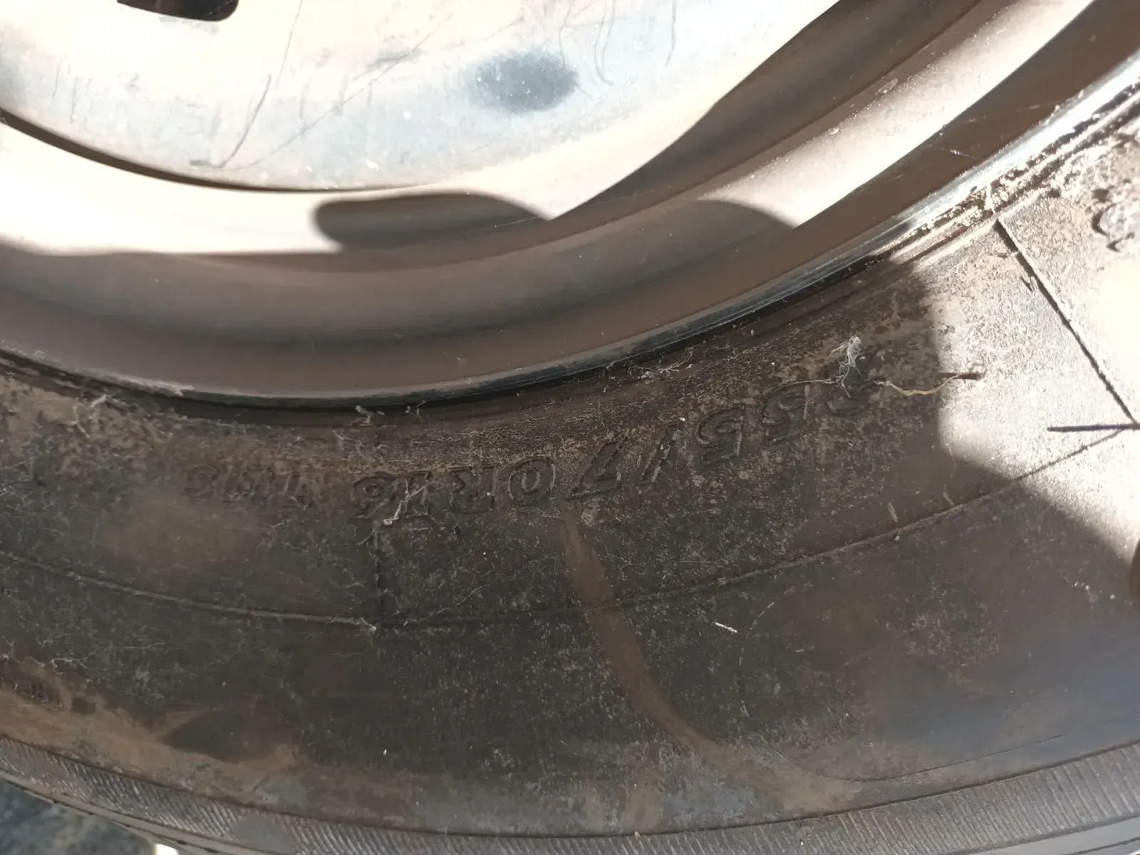 Close-up of a Dirty Tyre on a Metal Rim — South West 4WD Wreckers In Brisbane, QLD