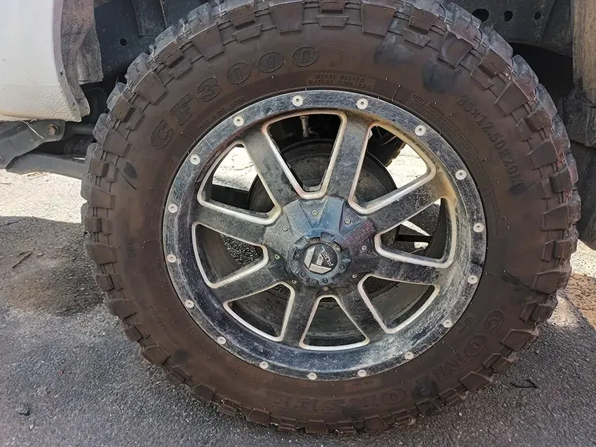A Close Up of a Tire on a Truck — South West 4WD Wreckers In Brisbane, QLD