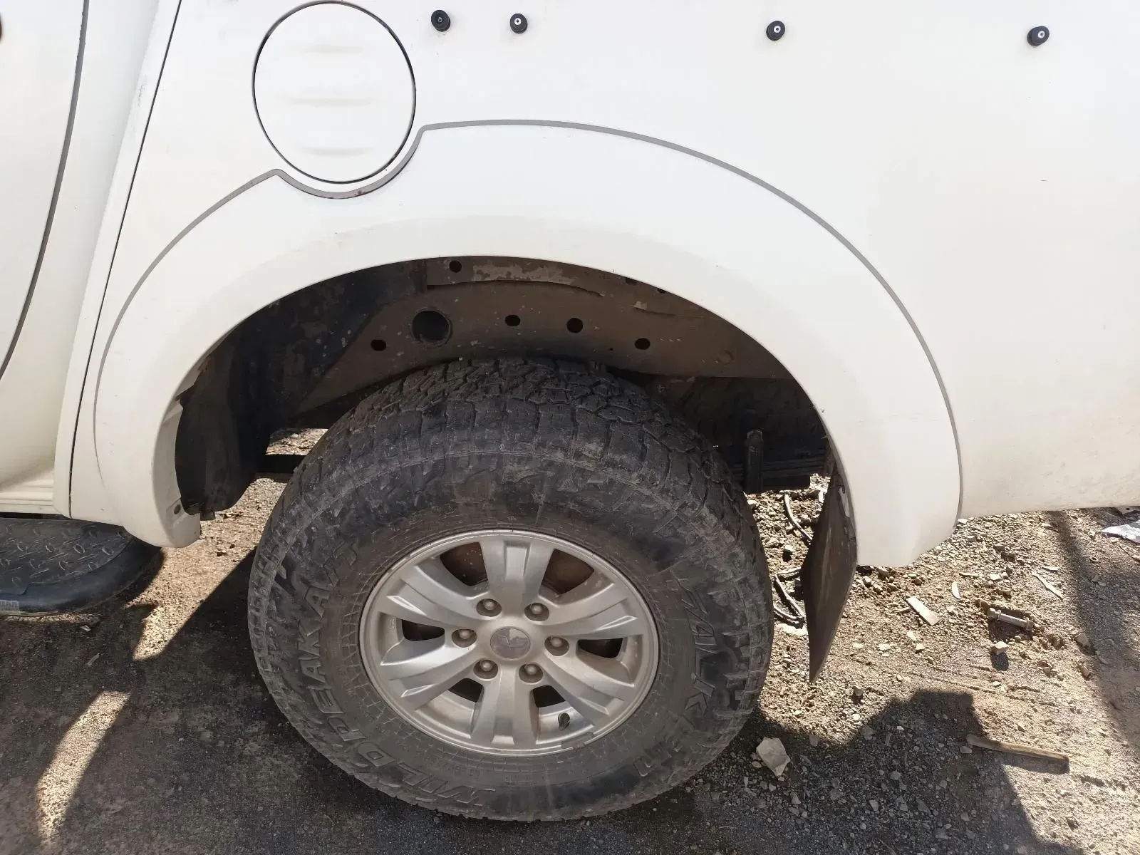 White Pickup Truck Rear Tyre — South West 4WD Wreckers In Brisbane, QLD