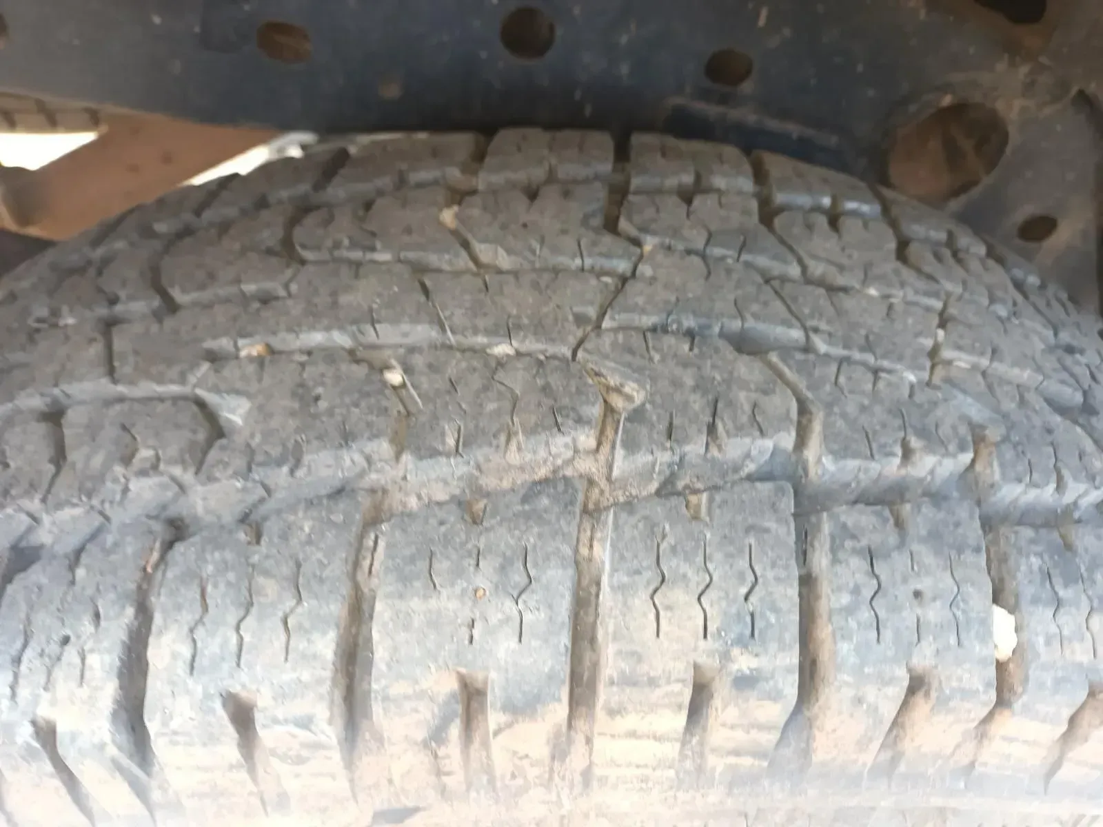 Close-up of a Worn, Cracked Tyre With Deep Treads — South West 4WD Wreckers In Brisbane, QLD