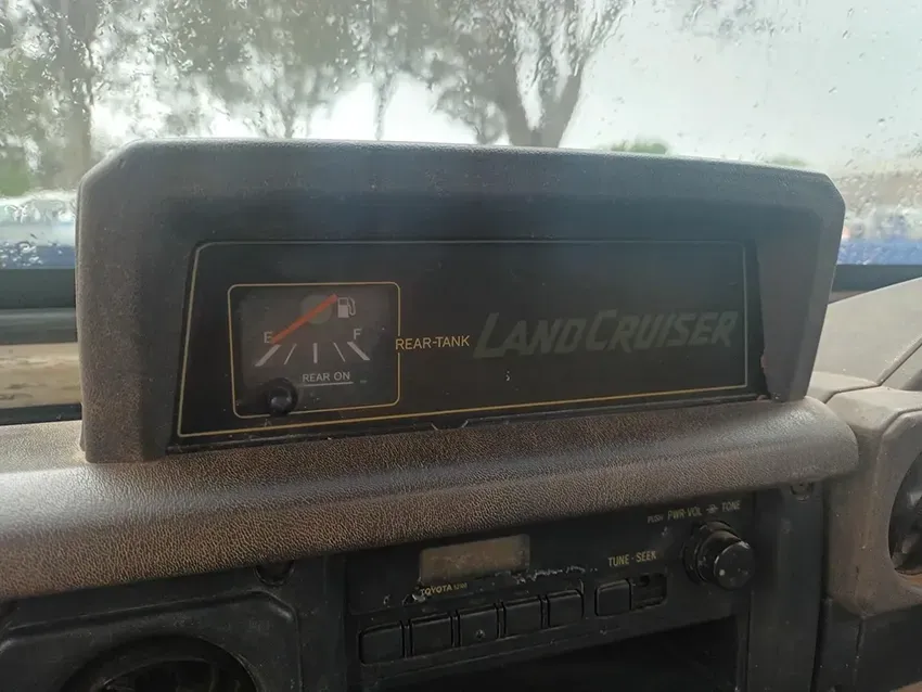 The Dashboard of a Land Cruiser With a Radio and a Gauge — South West 4WD Wreckers In Brisbane, QLD