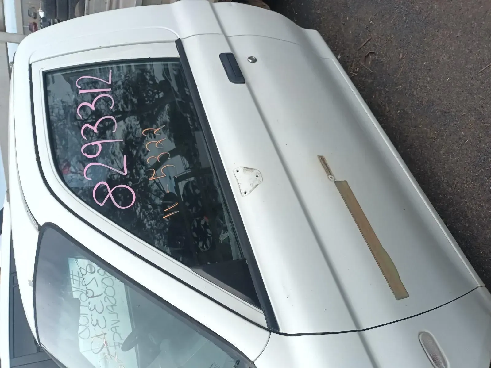 White Truck Bed With a Window, Salvage Numbers Visible — South West 4WD Wreckers In Brisbane, QLD
