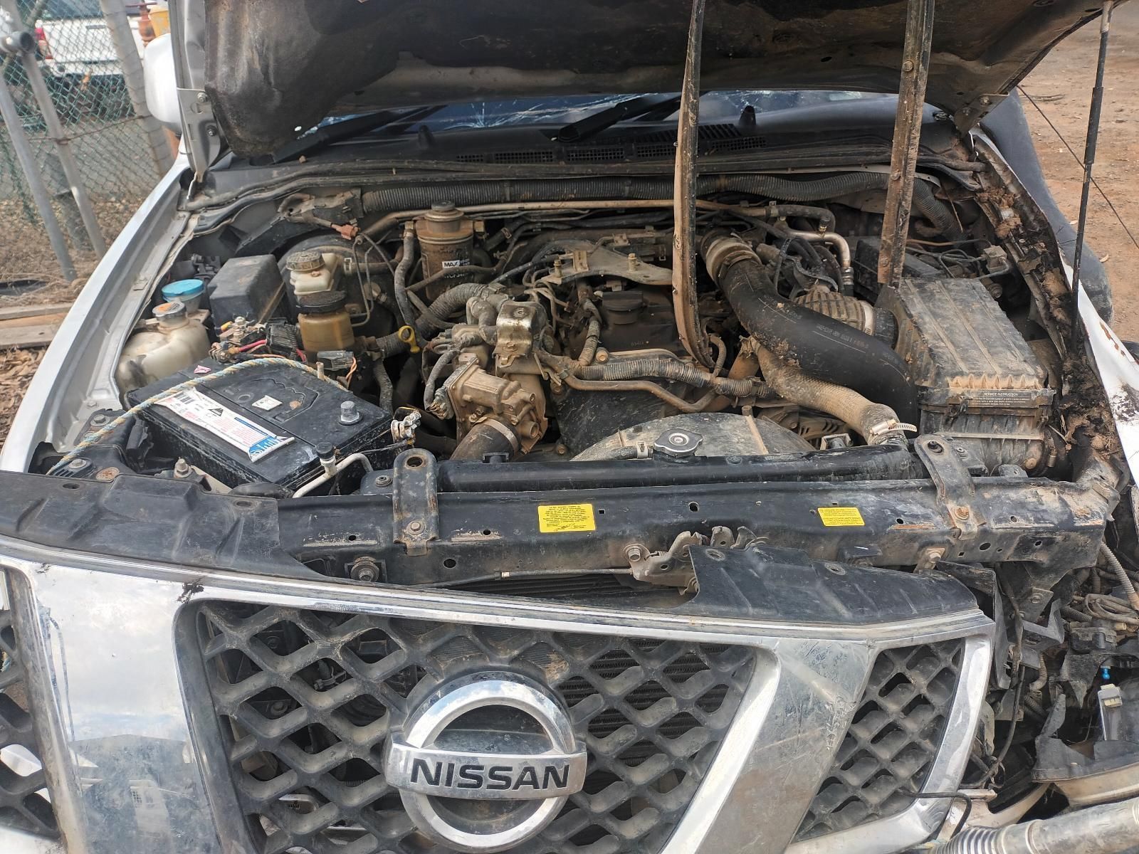 The Engine of a Nissan Truck is Shown with the Hood Open — South West 4WD Wreckers in Harristown, QLD 