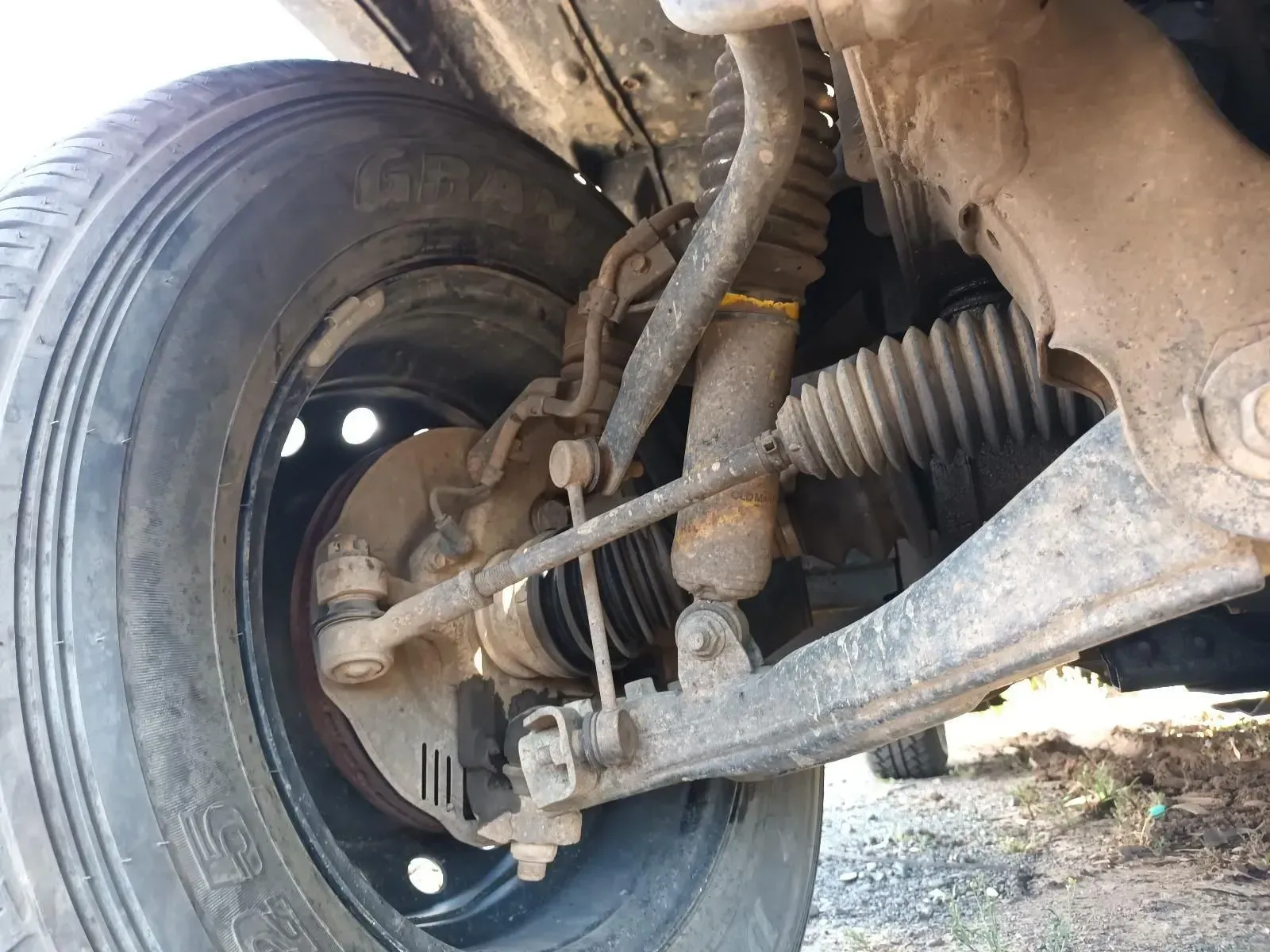 Close-up of a Car's Front Suspension and Wheel — South West 4WD Wreckers In Brisbane, QLD