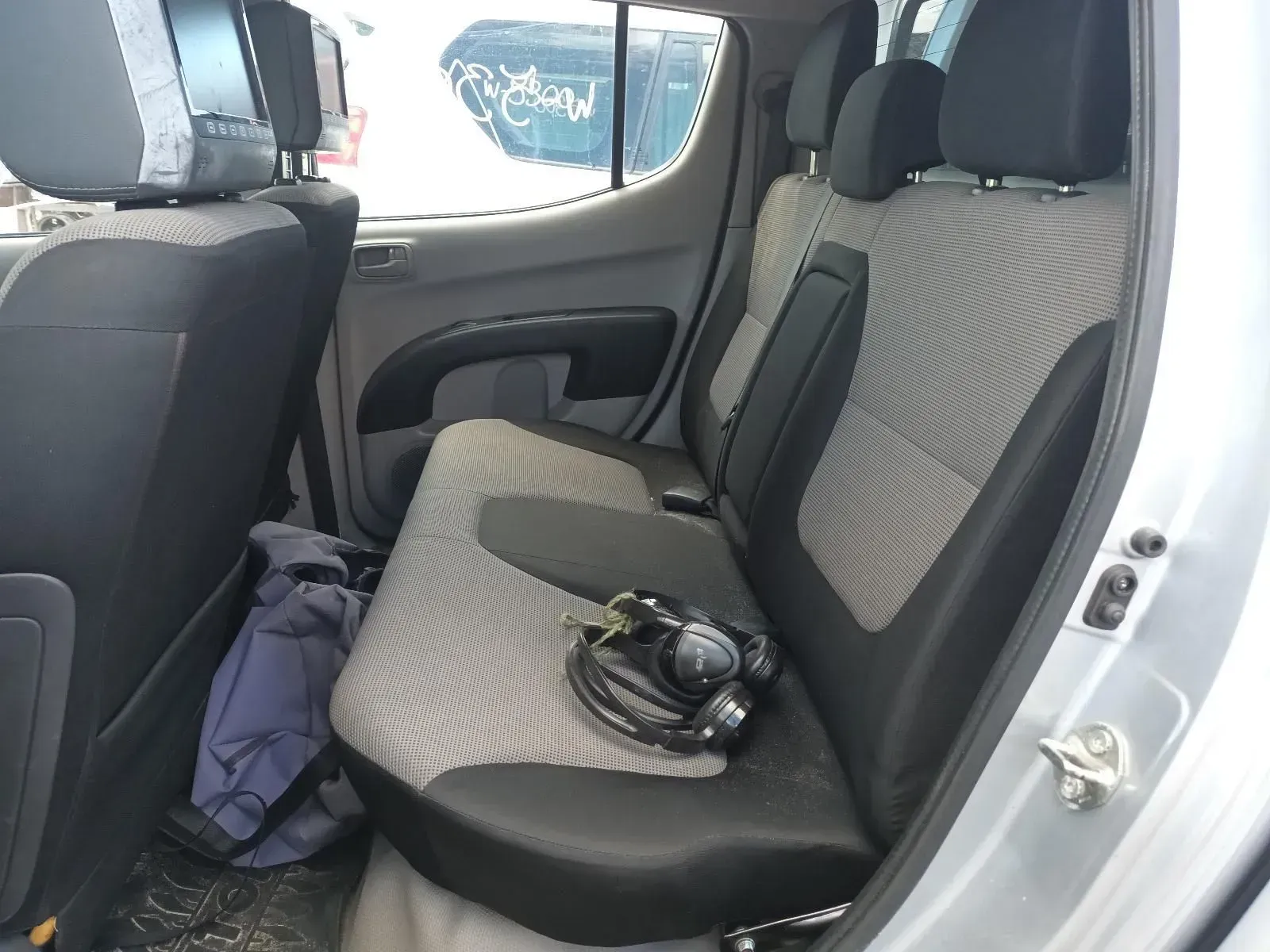 Back Seats of a Light-colored Pickup Truck. Black and Gray Patterned Seats — South West 4WD Wreckers In Brisbane, QLD