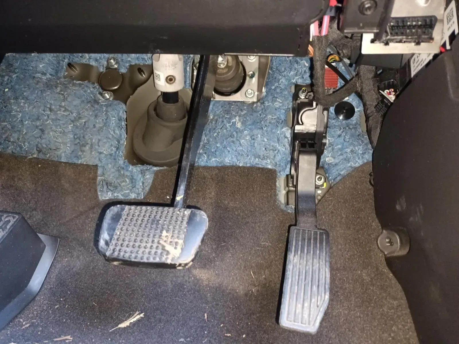 Foot Pedals Inside a Vehicle, Including the Brake and Accelerator, Are Visible — South West 4WD Wreckers In Brisbane, QLD