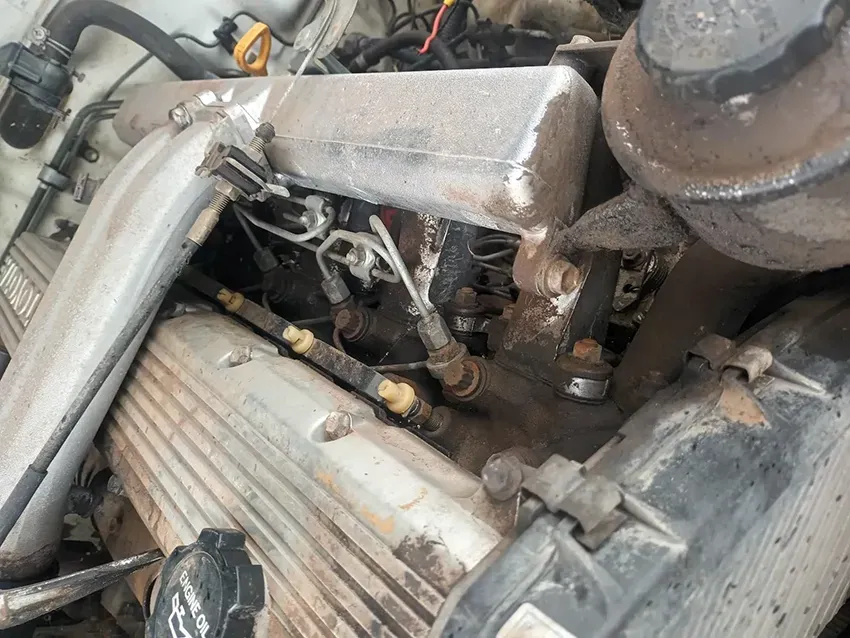 A Close Up of a Dirty Engine of a Car — South West 4WD Wreckers In Brisbane, QLD