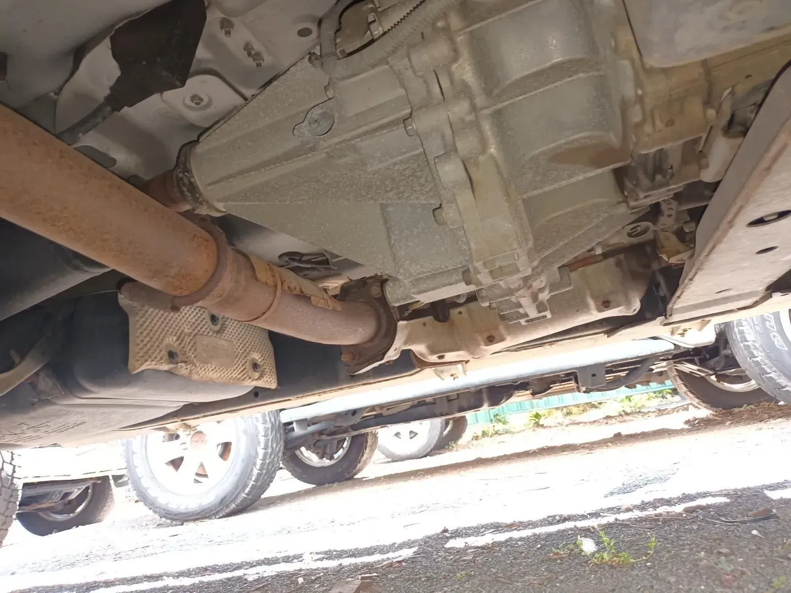 Undercarriage of a Vehicle, Showing the Exhaust Pipe — South West 4WD Wreckers In Brisbane, QLD