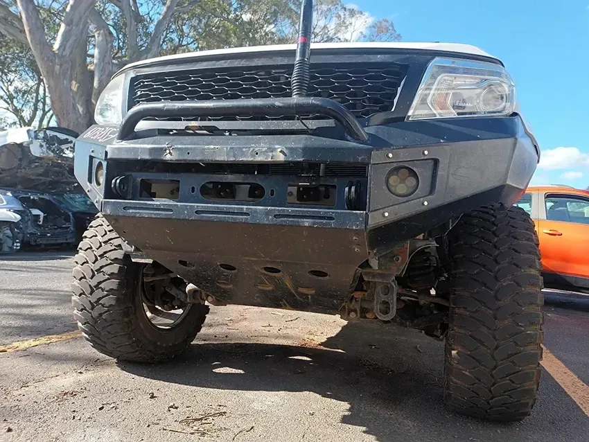 A Black Truck is Parked in a Parking Lot — South West 4WD Wreckers In Brisbane, QLD