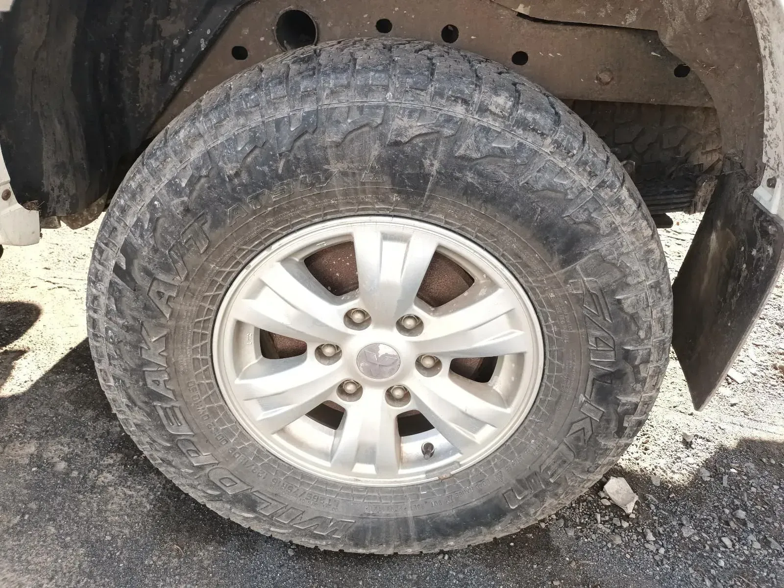 A Close-up of a Gray Car Tyre and Rim on an Off-road Vehicle — South West 4WD Wreckers In Brisbane, QLD