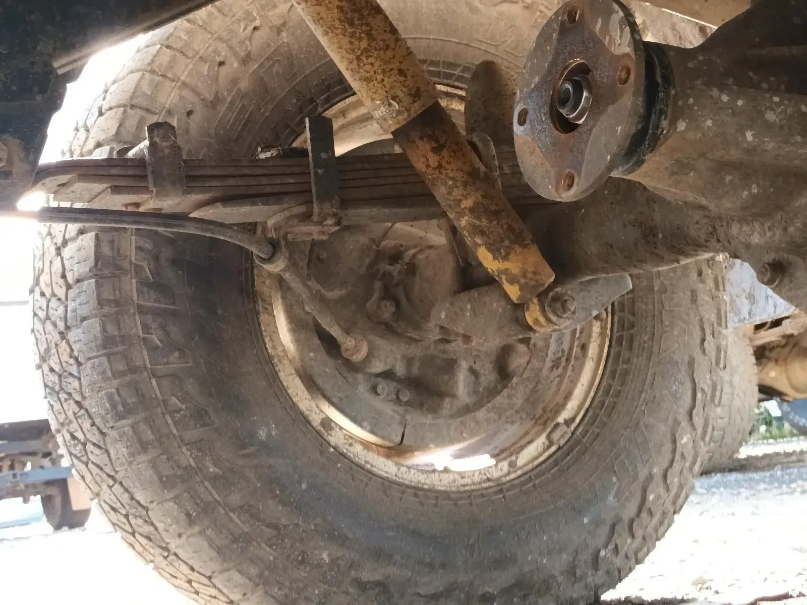Rear Suspension of a Rusty Truck — South West 4WD Wreckers In Brisbane, QLD