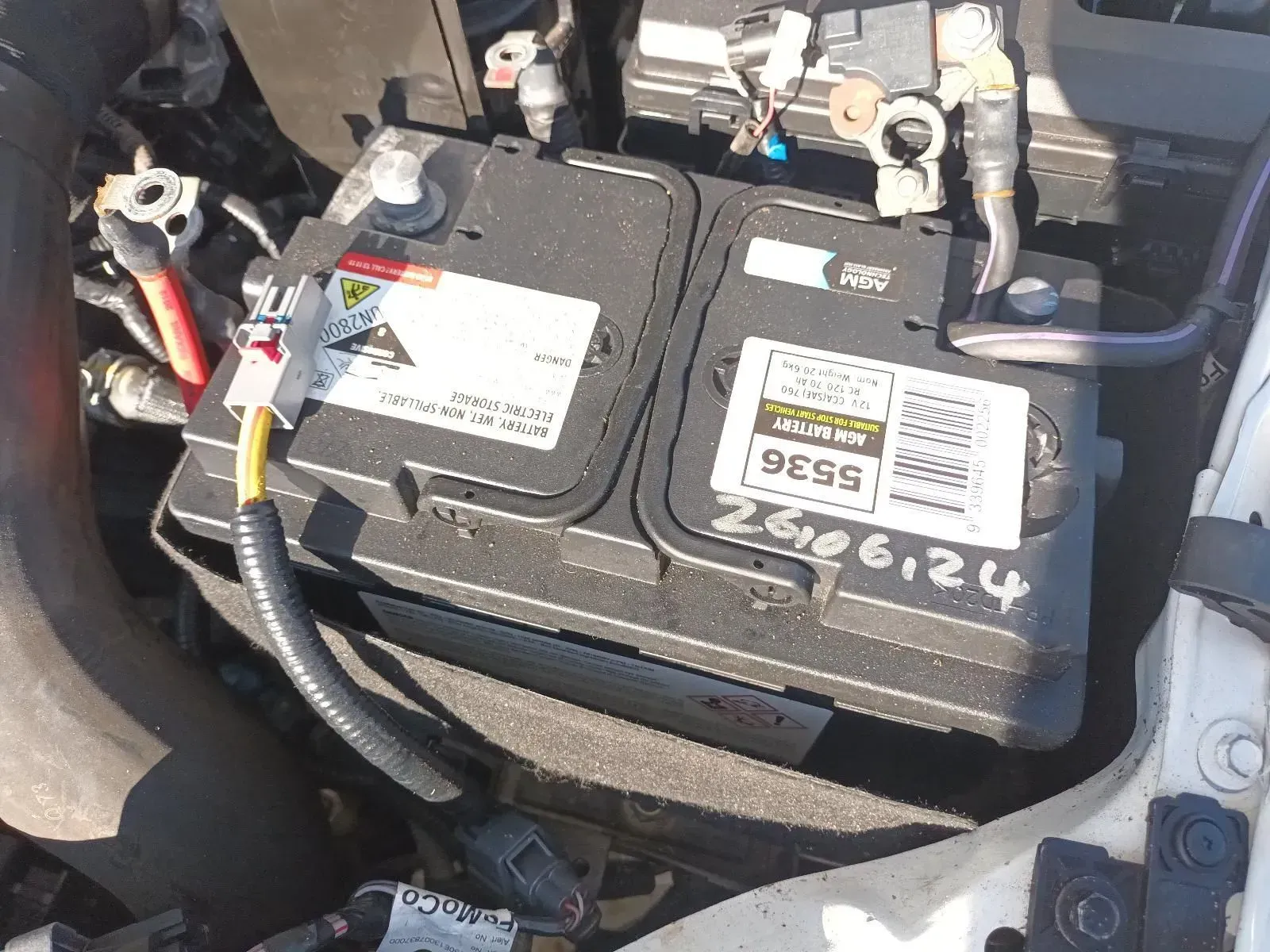 Car Battery in Engine Compartment — South West 4WD Wreckers In Brisbane, QLD