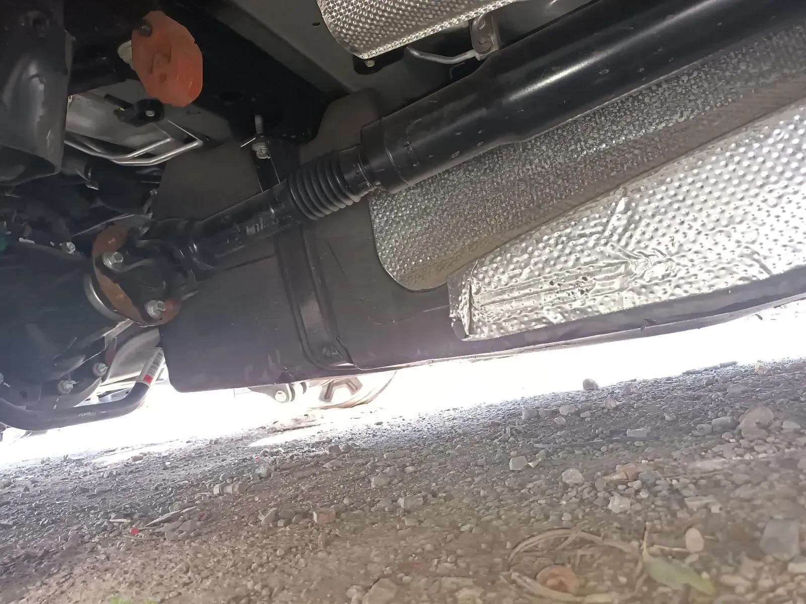 Undercarriage View Showing a Black Drive Shaft — South West 4WD Wreckers In Brisbane, QLD