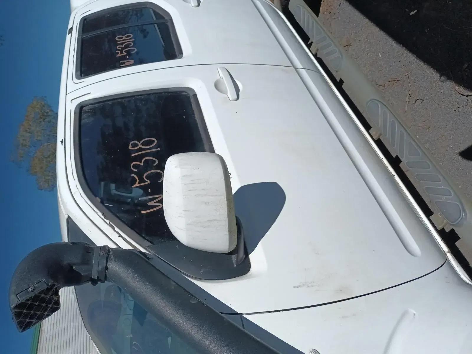 White SUV With Snorkel, Side Steps, and Side Mirror — South West 4WD Wreckers In Brisbane, QLD