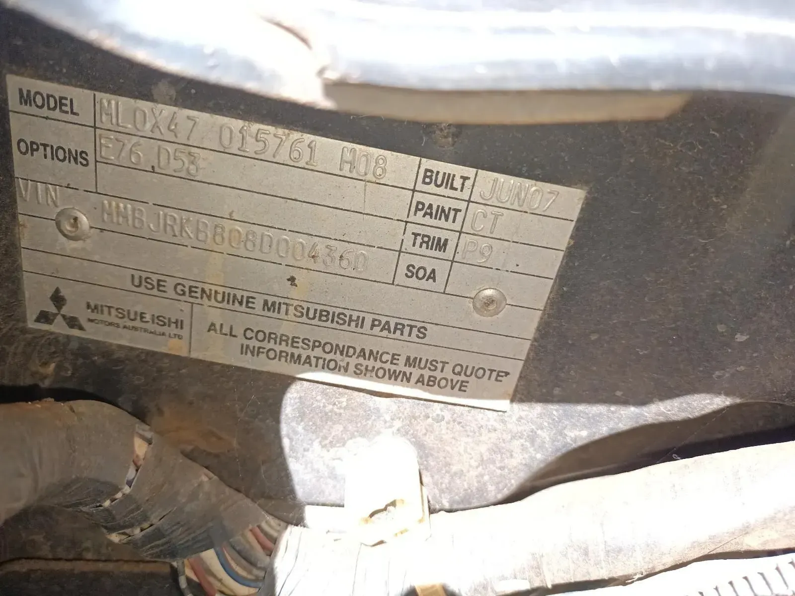 Vehicle Identification Sticker — South West 4WD Wreckers In Brisbane, QLD