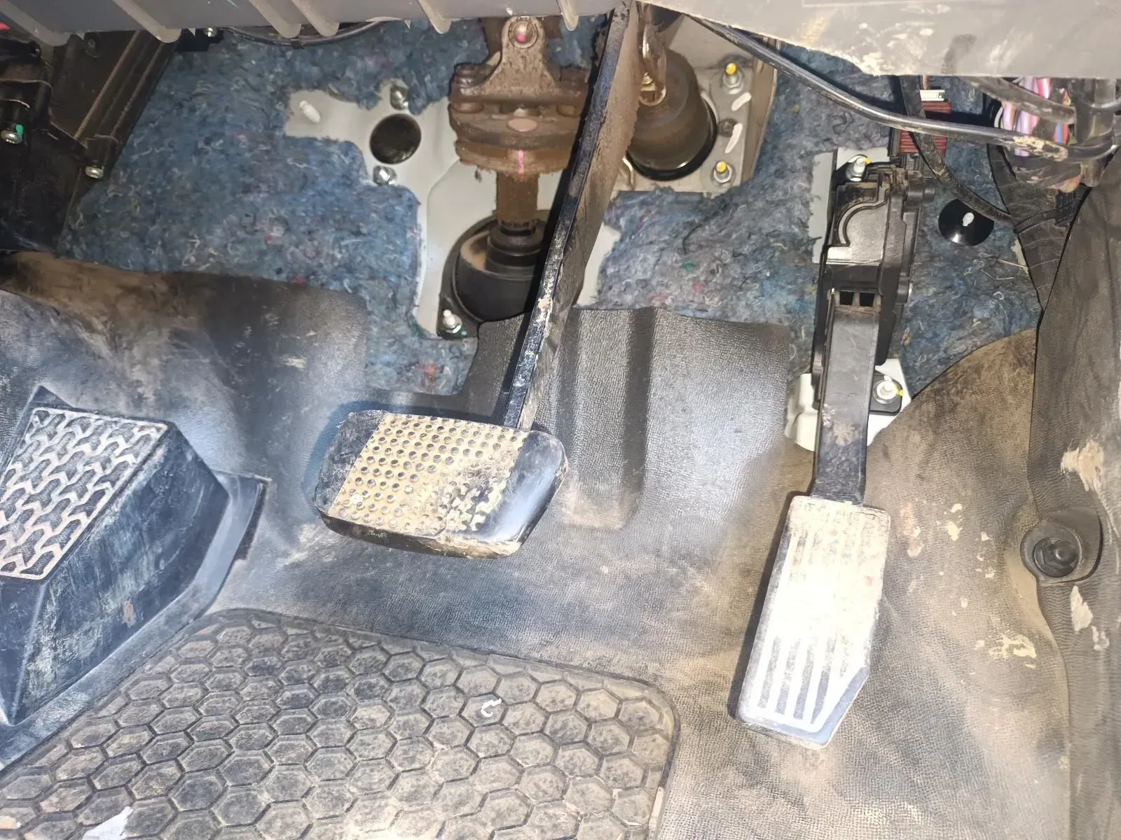 Foot Pedals and Steering Column Inside of a Car — South West 4WD Wreckers In Brisbane, QLD