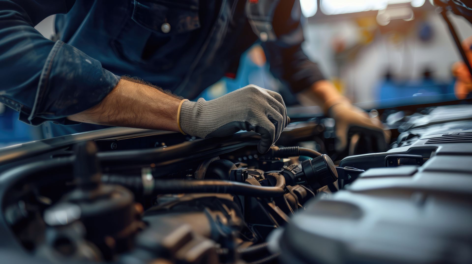 Mechanic working on engine | Gearhead Autoworks