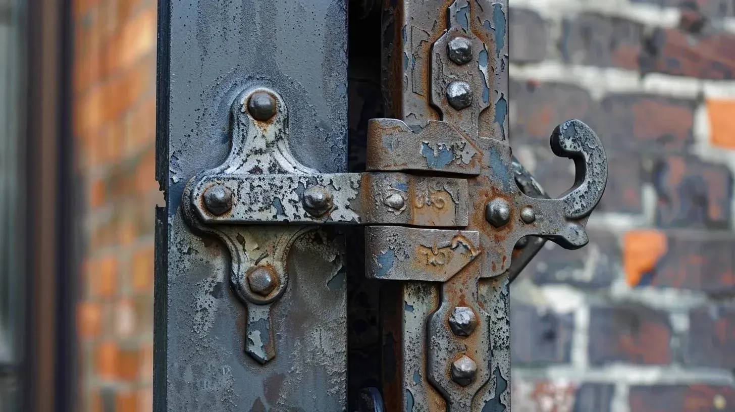 Steel gate hinge bracket crack