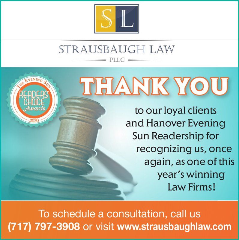 Thank You Message — Hanover, PA — Strausbaugh Law PLLC Thank You Message — Hanover, PA — Strausbaugh Law PLLC
