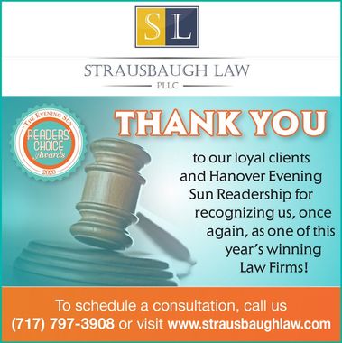 Thank You Message — Hanover, PA — Strausbaugh Law PLLC
