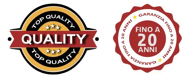 logo top quality e garanzia 10 anni