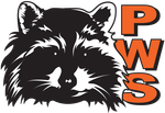 Black-and-white bear mascot logo with orange PWS letters on the right